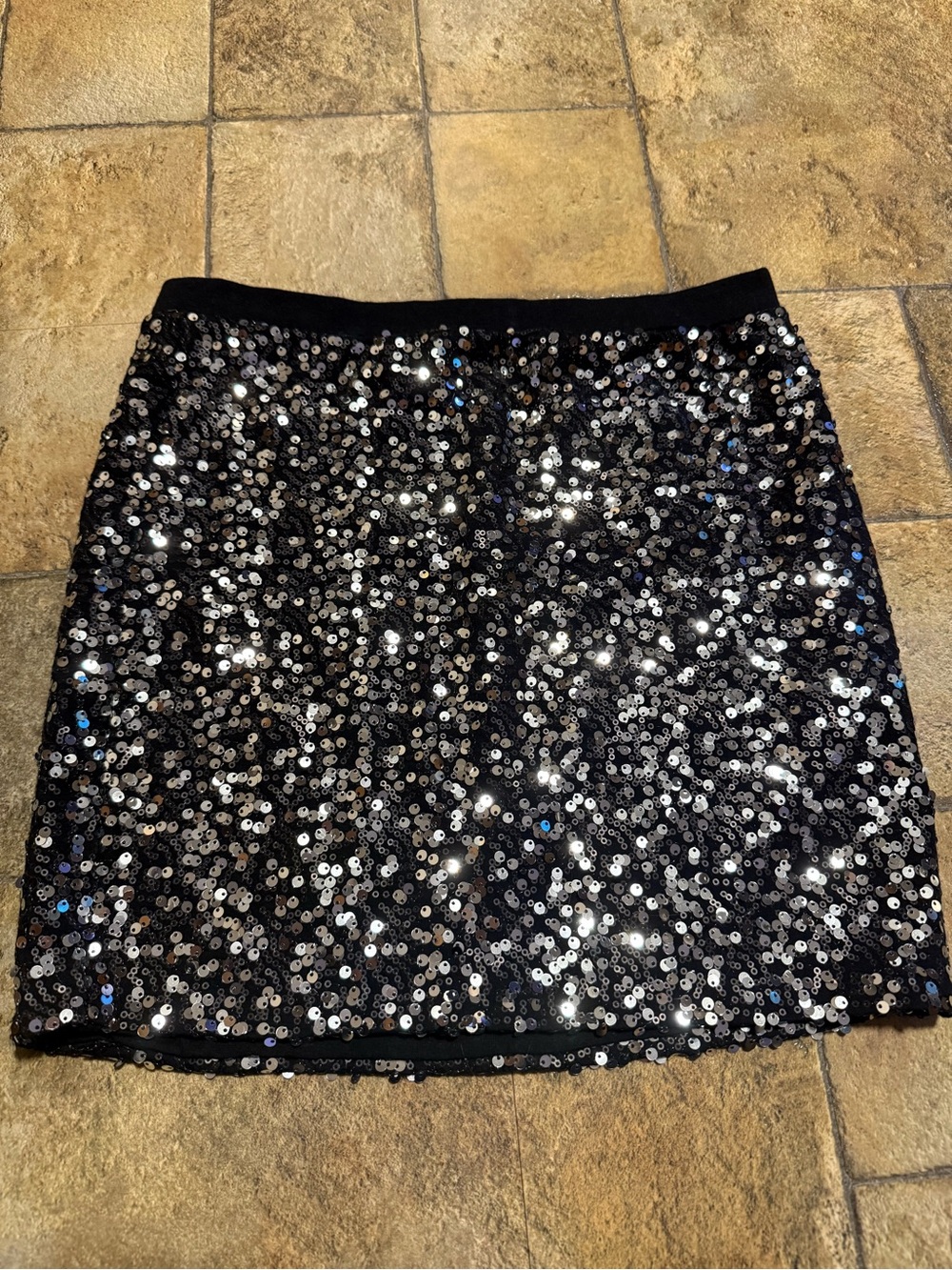 Brat Star Black Sequin Mini Skirt